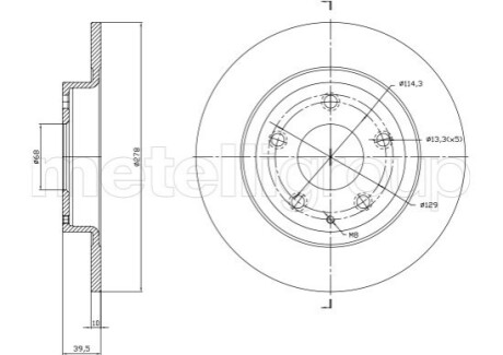 Диск тормозной CIFAM 800-1757C (фото 1)