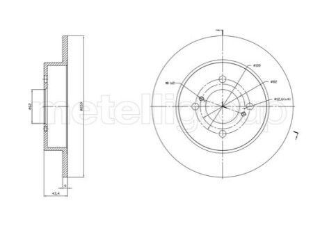 TARCZA HAMULC. SUZUKI SWIFT IV 10- TYЈ (OE-5561170L00) CIFAM 800-1758C