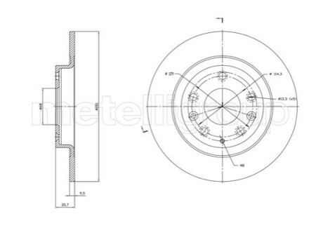 TARCZA HAMULC. MAZDA CX-3 15- TYЈ (OE-D10E26251) CIFAM 800-1831C