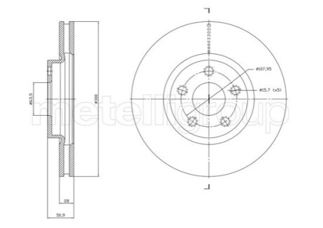 TARCZA HAMULC. FORD S-MAX 15- PRZУD (OE-1877785) CIFAM 800-1834C