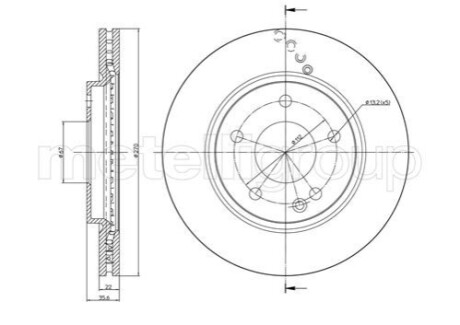 TARCZA HAMULC. MERCEDES VANEO 02-05 (OE-4144210012) CIFAM 800-598C