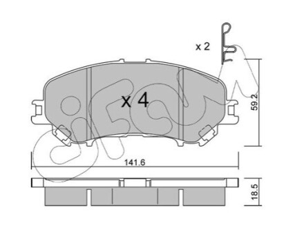 Гальмівні колодки (набір) CIFAM 822-1010-0