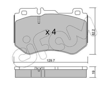 Гальмівні колодки (набір) CIFAM 82210180