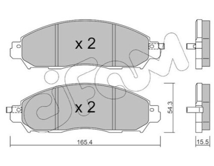 KLOCKI HAMULC. NISSAN LEAF 17- PRZУD (OE-D10605TA0A) CIFAM 822-1081-1