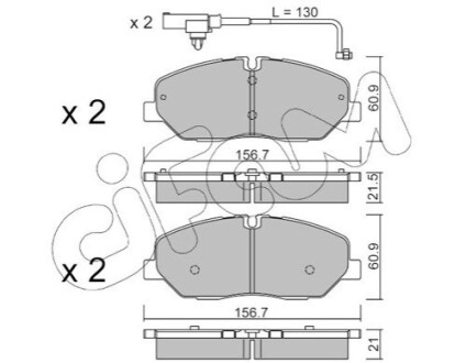 KLOCKI HAMULC. HYUNDAI H350 15- PRZУD (OE-5810159A10) CIFAM 822-1094-1 (фото 1)