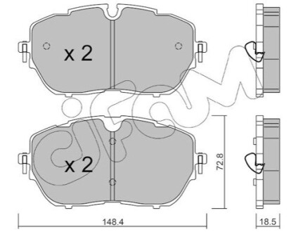 KLOCKI HAMULC. PEUGEOT 308 II GT 14- PRZУD (OE-1612373080) CIFAM 822-1105-0