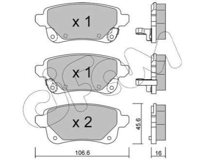Колодки гальмівні (задні) Renault Captur 20-/Zoe 12-/Talisman 16- CIFAM 822-1112-1