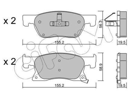 KLOCKI HAMULC. OPEL ASTRA K 15- PRZУD (OE-13478300) CIFAM 822-1114-0