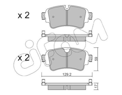 KLOCKI HAMULC. AUDI A4 15- TYЈ (OE-8W0698451F) CIFAM 822-1129-0