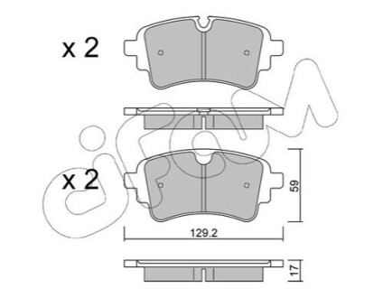 Колодки гальмівні (задні) Audi A4/A6/Q5/Q7/VW Touareg 15- CIFAM 82211291