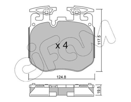 Комплект тормозных колодок, дисковый тормоз CIFAM 822-1147-0 (фото 1)