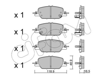 KLOCKI HAMULC. HONDA CR-V 17- TYЈ (OE-43022TLAA00) CIFAM 822-1154-0