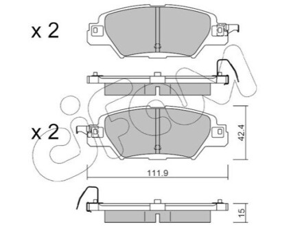 KLOCKI HAMULC. MAZDA CX-5 (KF) 17- TYЈ (OE-KAY02648Z) CIFAM 822-1158-0