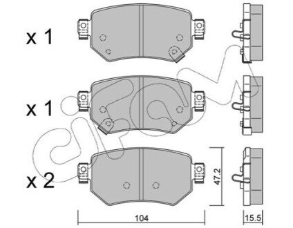 Гальмівні колодки, комплект CIFAM 822-1159-0