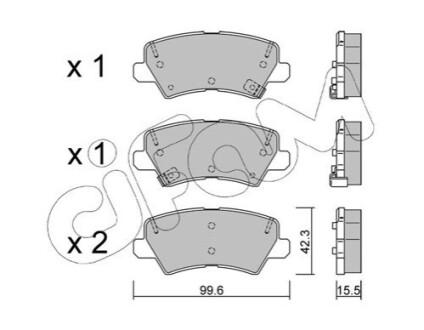 KLOCKI HAMULC. KIA PICANTO 17- TYЈ (OE-58302G6A10) CIFAM 822-1166-0