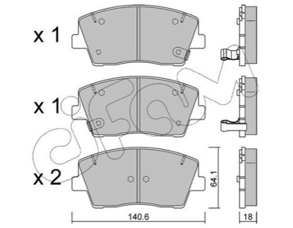 KLOCKI HAMULC. KIA STINGER 17- PRZУD (OE-58101J5A25) CIFAM 822-1168-0