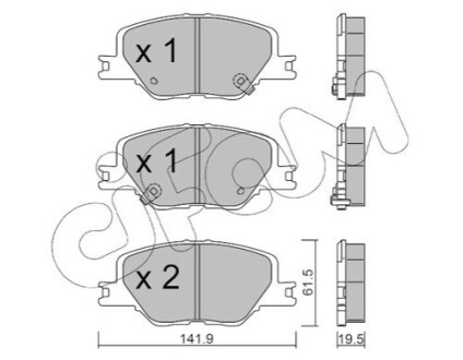 KLOCKI HAMULC. OPEL INSIGNIA B 17- PRZУD (OE-84124408) CIFAM 822-1177-0