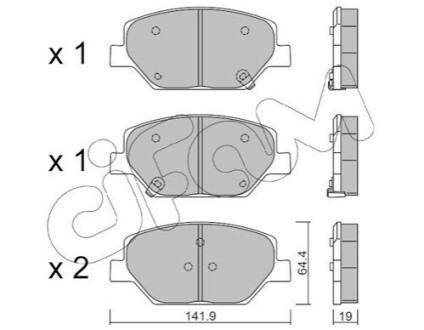 KLOCKI HAMULC. OPEL INSIGNIA B 17- PRZУD (OE-84120877) CIFAM 822-1178-0