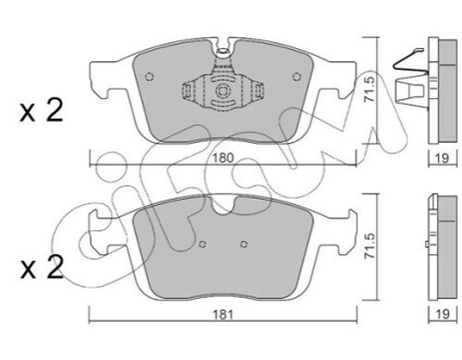 KLOCKI HAMULC. VOLVO XC60 15- PRZУD (OE-31445985) CIFAM 822-1188-0 (фото 1)