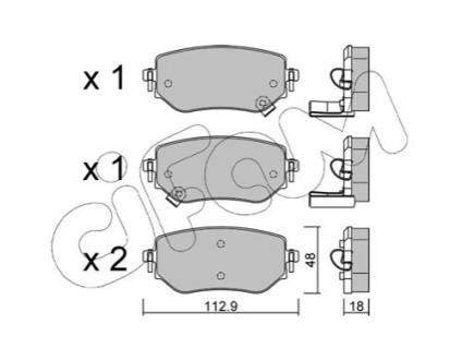 KLOCKI HAMULC. MERCEDES W470 X-KLASA 17- TYЈ (OE-4704230600) CIFAM 822-1192-0