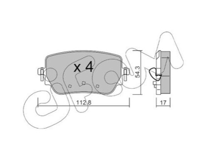 KLOCKI HAMULC. MERCEDES W177 A-KLASA 18- TYЈ (OE-4207600) CIFAM 822-1196-0