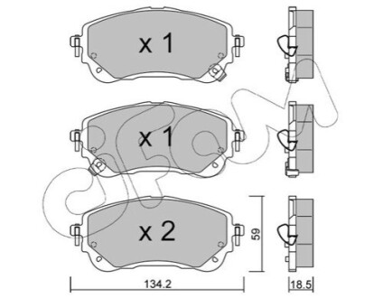 Колодки гальмівні (передні) Toyota Corolla XII 18-/Suzuki Swace 20- CIFAM 82212340