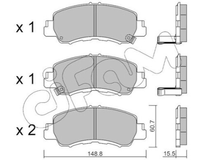 KLOCKI HAMULC. MITSUBISHI ECLIPSE CROSS 17- PRZУD (OE-4605B607) CIFAM 822-1239-0