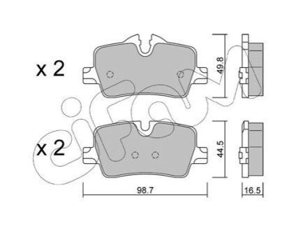 Гальмівні колодки, комплект CIFAM 822-1264-0