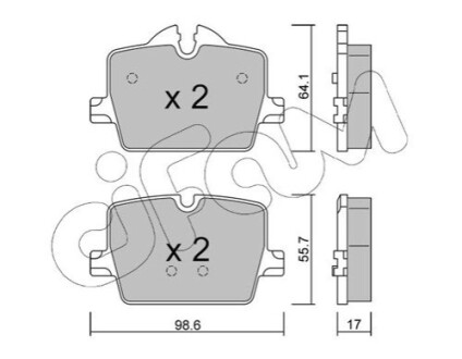 KLOCKI HAMULC. BMW 3 G20,G21 18- TYЈ (OE-34206888831) CIFAM 822-1265-0 (фото 1)