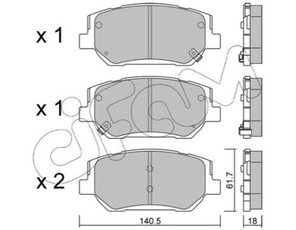 Колодки гальмівні (передні) Hyundai Santa Fe 18-20 CIFAM 82212970