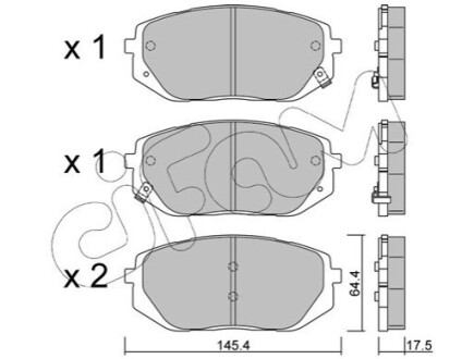 Колодки гальмівні (передні) Hyundai Ioniq/Tucson 20- CIFAM 82213000