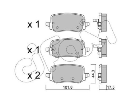 Колодки гальмівні (задніі) Hyundai Tucson IV 20-/Kia Sportage V 21- CIFAM 82213010 (фото 1)