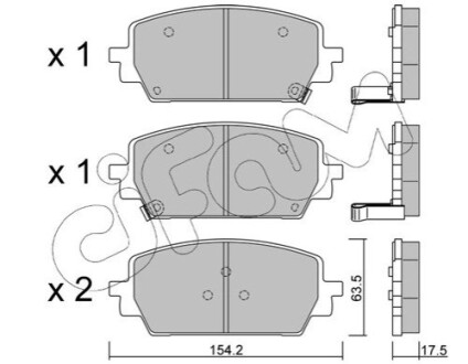 Колодки гальмівні (передні) Hyundai Santa Fe/Kia Sorento 20- CIFAM 82213030 (фото 1)