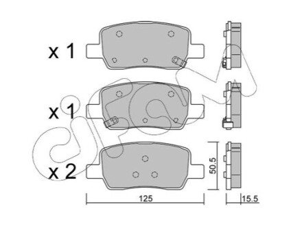 Колодки гальмівні (задні) Hyundai Santa Fe/Kia Carnival/Sorento 20- CIFAM 82213040 (фото 1)