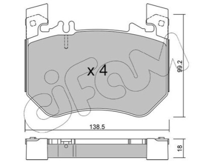 Колодки гальмівні (передні) MB S-class (W223) 20- (Brembo) CIFAM 82213110