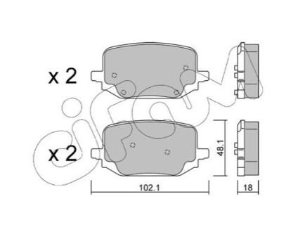 FORD USA Гальмівні колодки Explorer 3.0 19- CIFAM 82213310