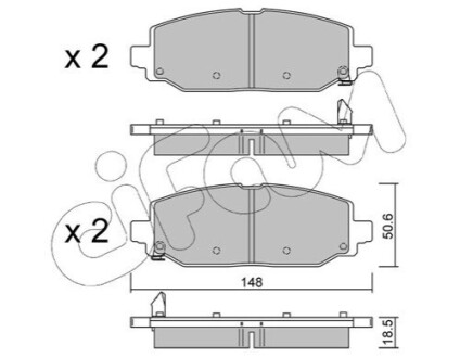 Колодки гальмівні (задні) Jeep Wrangler 17- (TRW) CIFAM 822-1335-0