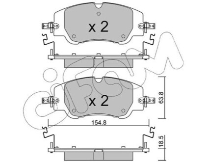 CITROEN Колодки гальмівні передні C4 1.2-1.5 20-, OPEL, DS, PEUGEOT CIFAM 82213500