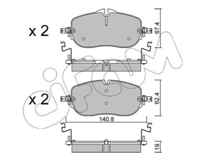 Колодки гальмівні передні W206, S206 CIFAM 82213550