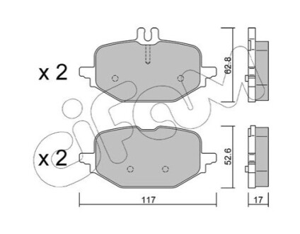 Колодки гальмівні (передні) MB C-class (W206/S206) 21- CIFAM 82213591