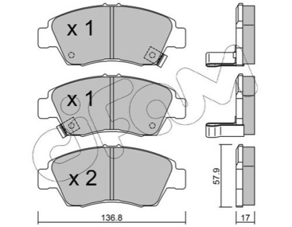 Колодки дискового тормоза CIFAM 822-175-0