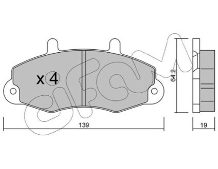 Колодки дискового тормоза CIFAM 822-194-0