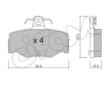 Гальмівні колодки, комплект CIFAM 822-199-0