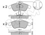 Гальмівні колодки, комплект CIFAM 8222561 (фото 1)