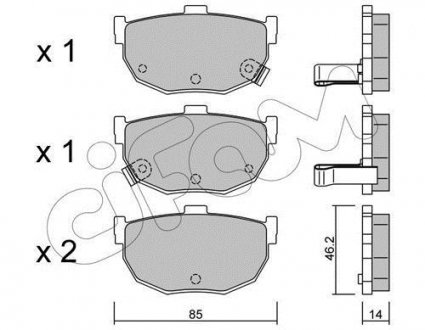 Колодки дискового тормоза CIFAM 822-362-0 (фото 1)