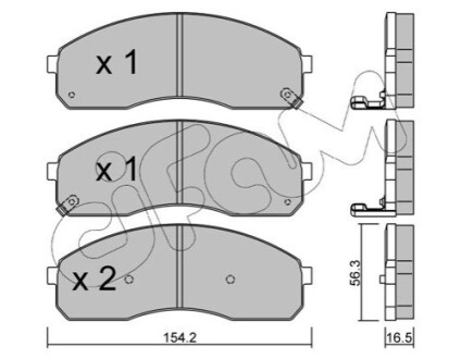 Колодки дискового тормоза CIFAM 822-374-0