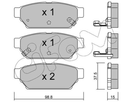 Колодки дискового тормоза CIFAM 822-396-0