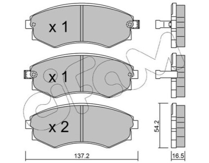 Колодки дискового тормоза CIFAM 822-518-0