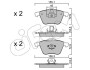 Колодки гальмівні дискові, комплект CIFAM 822-549-3 (фото 1)