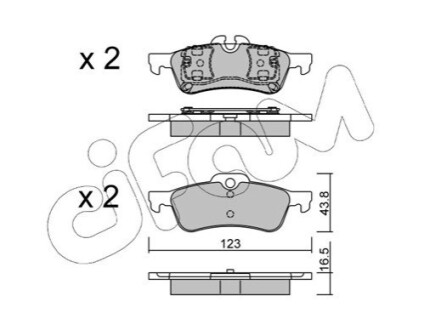 Колодки дискового тормоза CIFAM 822-556-0